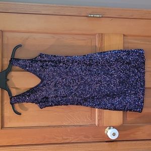 Purple sequin dress